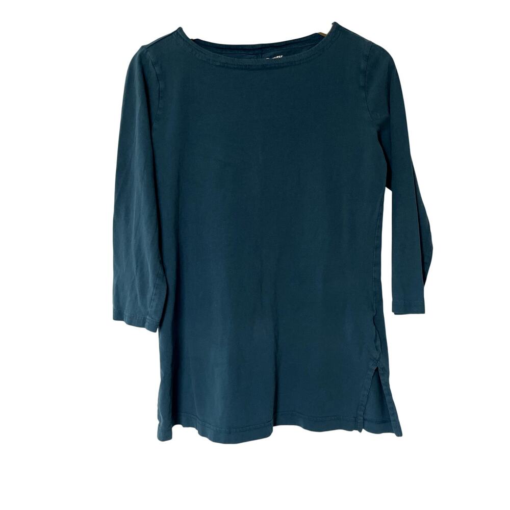 Duluth Trading Co. teal long sleeved shirt women's size XS cotton top casual